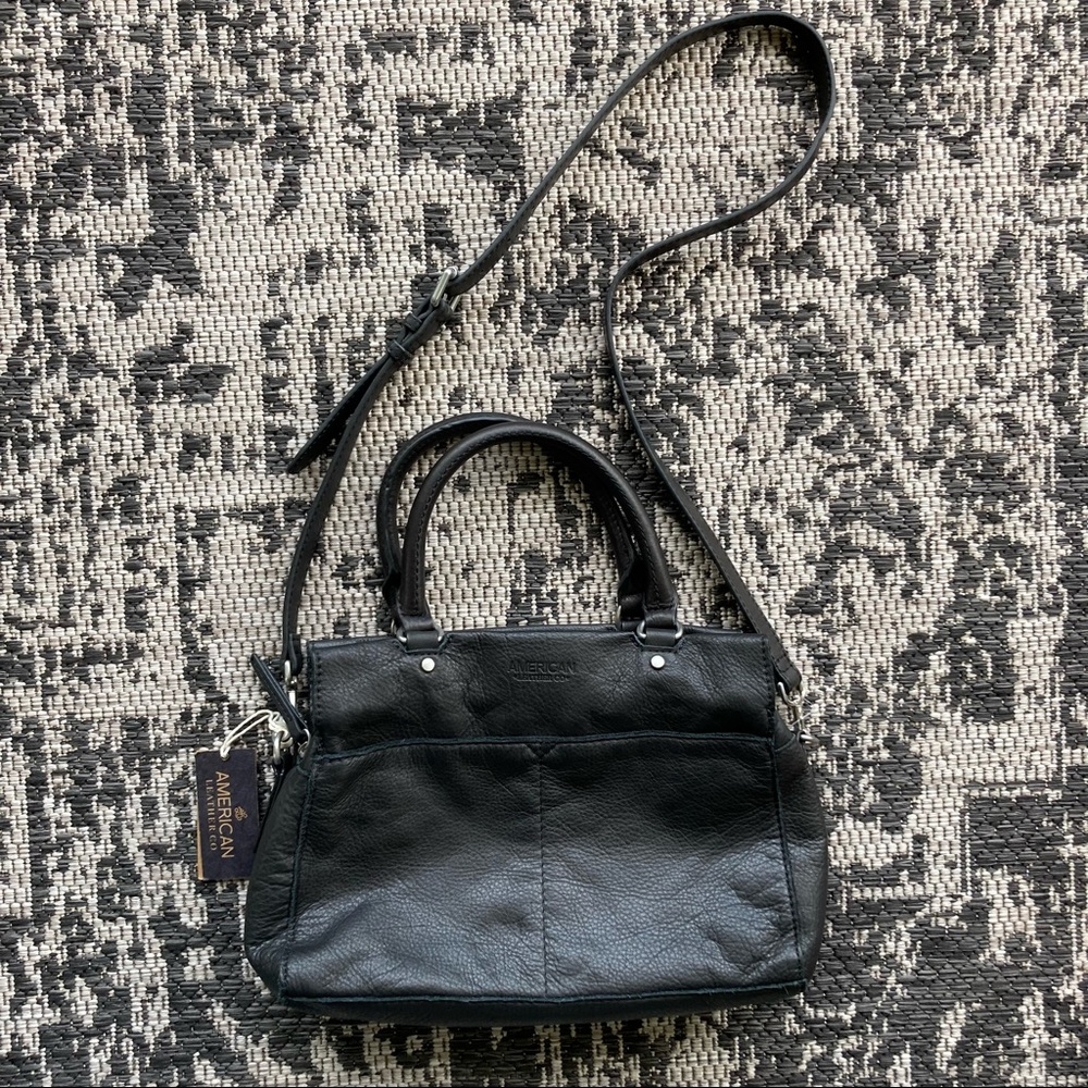 American Leather Co. Sequoia Satchel in Black Smooth